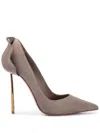 Le Silla Petalo Leather Pumps In Grey