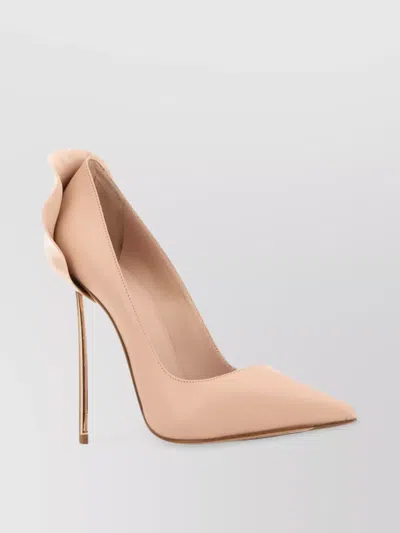 Le Silla Petalo Pumps With Sculptural Stiletto Heel In Neutral