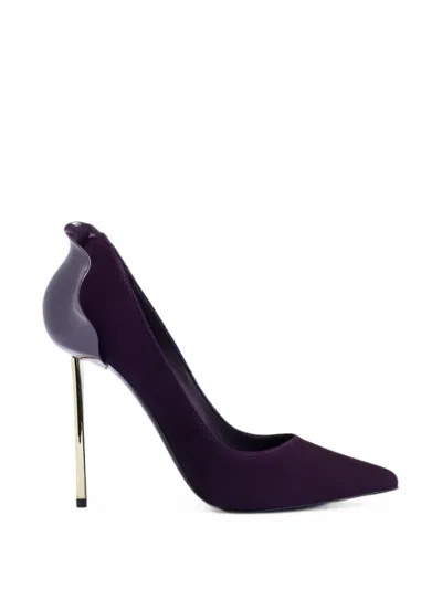 Le Silla Petalo Suede Pumps In Purple