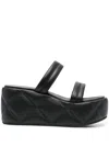 Le Silla Platform Double-strap Sandals In Schwarz