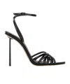 Le Silla Bella 115mm Leather Sandals In Black