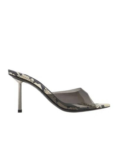 Le Silla Pointed High-heeled Sandals In Gray