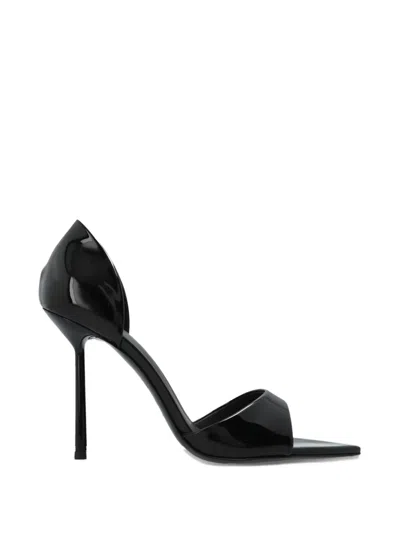 Le Silla Pointed Open Toe Pumps In Black