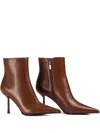 Le Silla Pointed-toe Ankle Boots In Brown