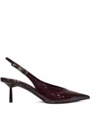 Le Silla Pointed Toe Embellished Pumps In Burgundy