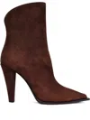 Le Silla Pointed Toe Heeled Boots In Brown