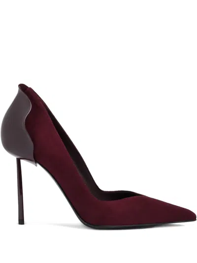 Le Silla Pointed-toe Heeled Pumps In Burgundy