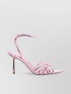 LE SILLA POINTED TOE METALLIC STRAPPY HEEL SANDALS