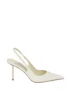 Le Silla Pointed-toe Slingback Pumps In White