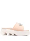 Le Silla Poolside Crystal-embellished Sandals In Neutrals