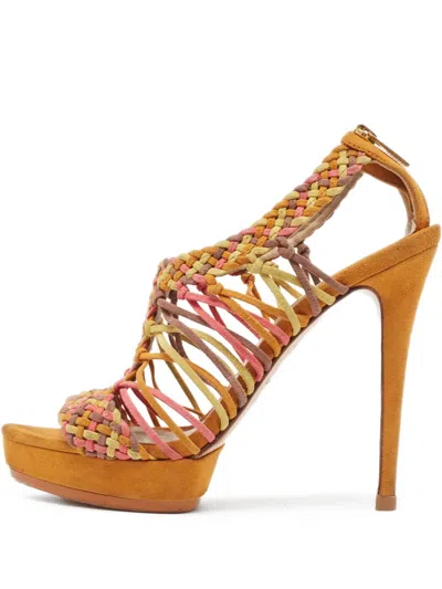 Pre-owned Le Silla  130mm Woven Sandals