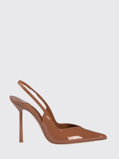 Le Silla Vivienne Brushed Leather Slingback Pumps In Brown