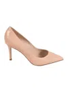 Le Silla Pointed Toe Stiletto Mules In Calf Leather In Beige