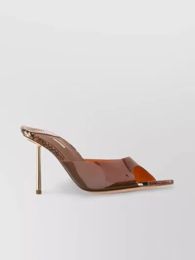 Le Silla Pvc Bella Mules Snakeskin Detail In Multi