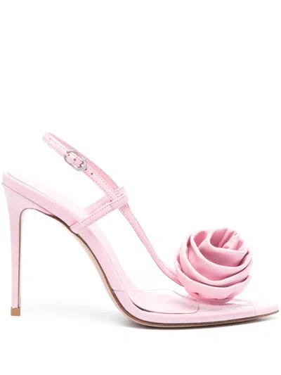 Le Silla Rose 110mm Slingback Sandals In 白色
