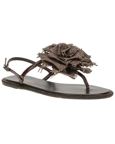 Le Silla Rose Leather Sandal In Brown