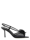 Le Silla Black Open Toe Heels In Black