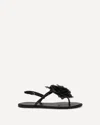 Le Silla Rose Embellishment Sandals In Black