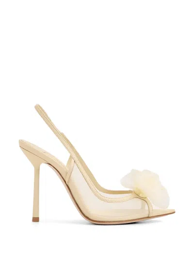 Le Silla Rose Slingback Sandals In Neutral