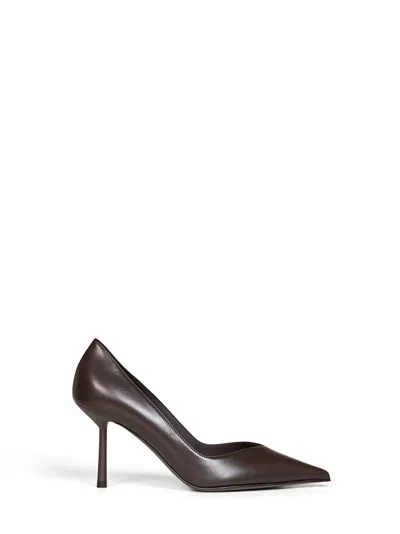 Le Silla Sacher Brown Nappa Leather Vivienne 80 Mm Pumps In Multi
