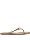 Le Silla Sahara Flip Flops In Gold