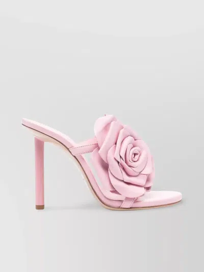 Le Silla Rose 高跟皮质凉鞋 In Pink