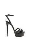 Le Silla Lola 140mm Embossed-crocodile Sandals