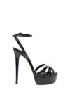 Le Silla Lola 140mm Embossed-crocodile Sandals