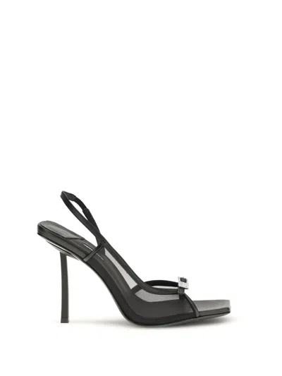Le Silla Vittoria Leather Sandal In Black