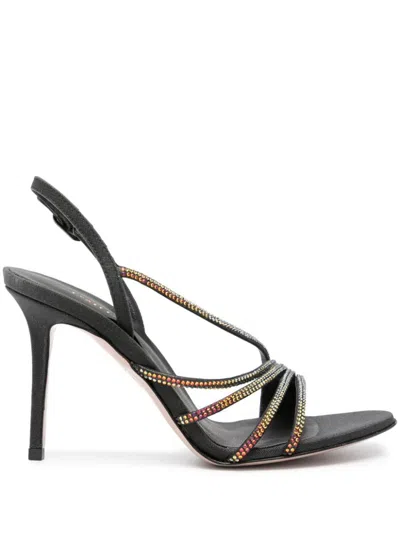 Le Silla Sandals In Black/volcano