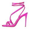 Le Silla Strappy-design Sandals In Fucsia Vivaci