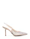Le Silla Gilda Embellished Pointed Toe Stiletto Heel In Nude