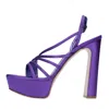 Le Silla Scarlet Platform-sole Sandals In Purple