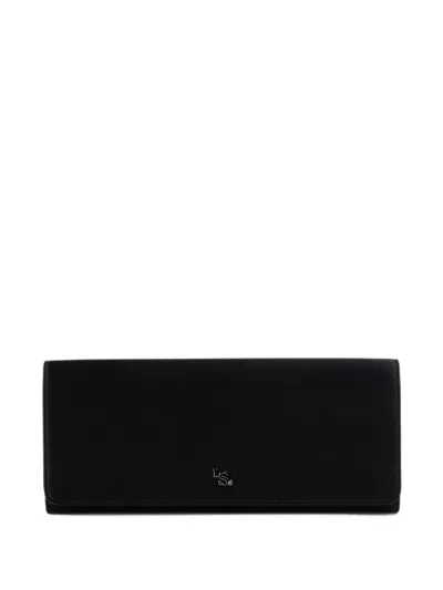 Le Silla Satin Logo-plaque Clutch Bag In Black