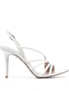 Le Silla Scarlet 105mm Leather Sandals In White