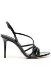 Le Silla Scarlet 105mm Patent-leather Sandals In Schwarz