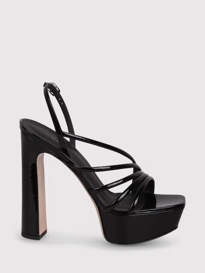 Le Silla Scarlet 140mm Sandals In Negro
