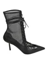 Le Silla See-through Lace-up Sneakers In Black