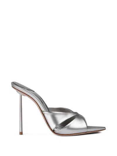Le Silla Shirley Heeled Sandals In Silver