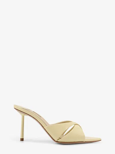 Le Silla Shirley Patent Leather Sandals In Beige