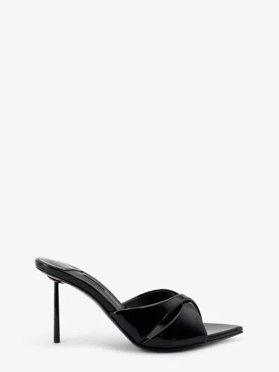 Le Silla Shirley Patent Leather Sandals In Black