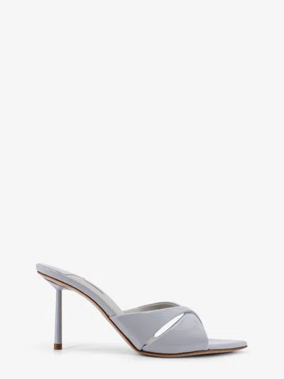 Le Silla Shirley Patent Leather Sandals In Gray
