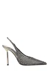 Le Silla 100mm Gilda Crystal-embellished Slingback Pumps In Black