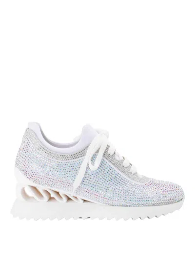 Le Silla Silver Sneakers In Plata