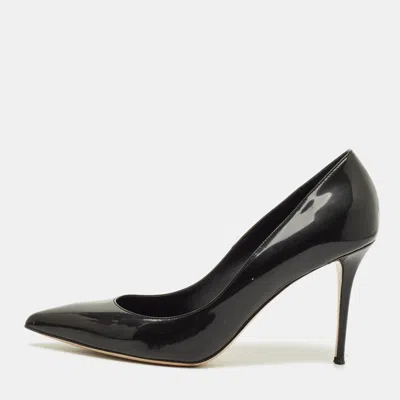 Pre-owned Le Silla Size 40 Black Patent Leather Pointed Toe Pumps