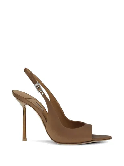Le Silla Slingback Heeled Sandals In Brown