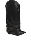 Le Silla Andy Layered Slouchy Boots In Black