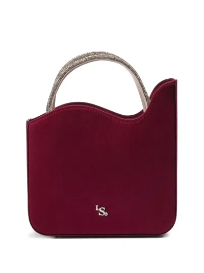 Le Silla Small Ivy Crystal-embellished Satin Tote Bag In Red
