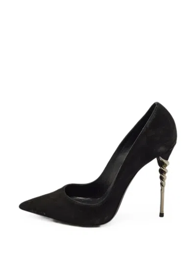 Pre-owned Le Silla Spiral Heel Pumps In Black