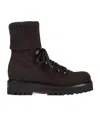 Le Silla St. Moritz Knitted-cuff Ankle Boot In Brown